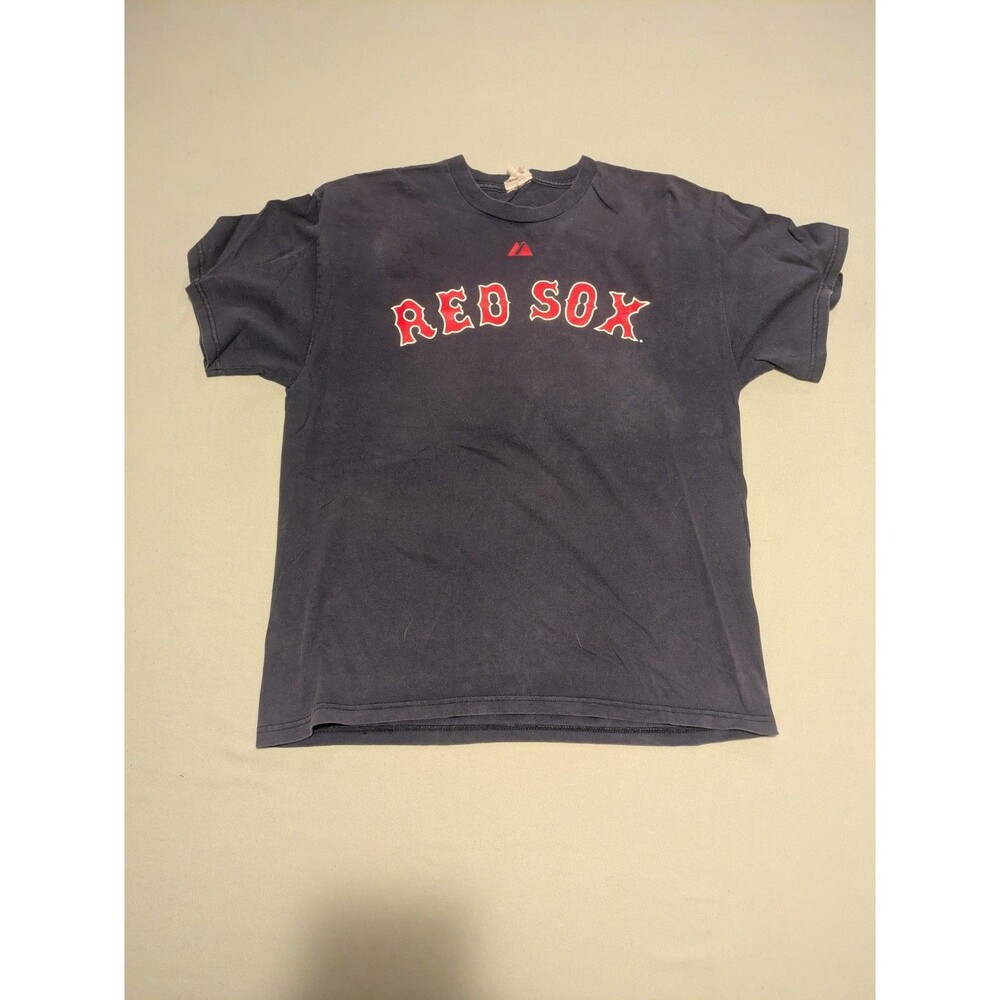 Majestic Mike Lowell Boston Red Sox Shirt Mens Extra Large #25 MLB Tee Adult A51